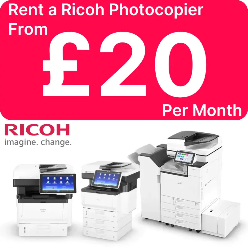 Ricoh Photocopier Rental in Manchester - Rent a Ricoh Copier from £5 per week